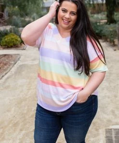 Boutique Simplified Spring Break Short Sleeve Top