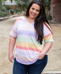 Boutique Simplified Spring Break Short Sleeve Top