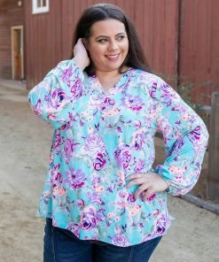 Boutique Simplified Pop Of Neon Long Sleeve Top