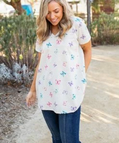 Boutique Simplified Butterfly Kisses Short Sleeve Top 10 Boutique Simplified Butterfly Kisses Short Sleeve Top