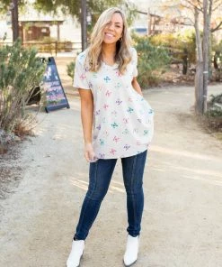 Boutique Simplified Butterfly Kisses Short Sleeve Top 11 Boutique Simplified Butterfly Kisses Short Sleeve Top