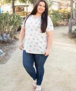 Boutique Simplified Butterfly Kisses Short Sleeve Top 13 Boutique Simplified Butterfly Kisses Short Sleeve Top