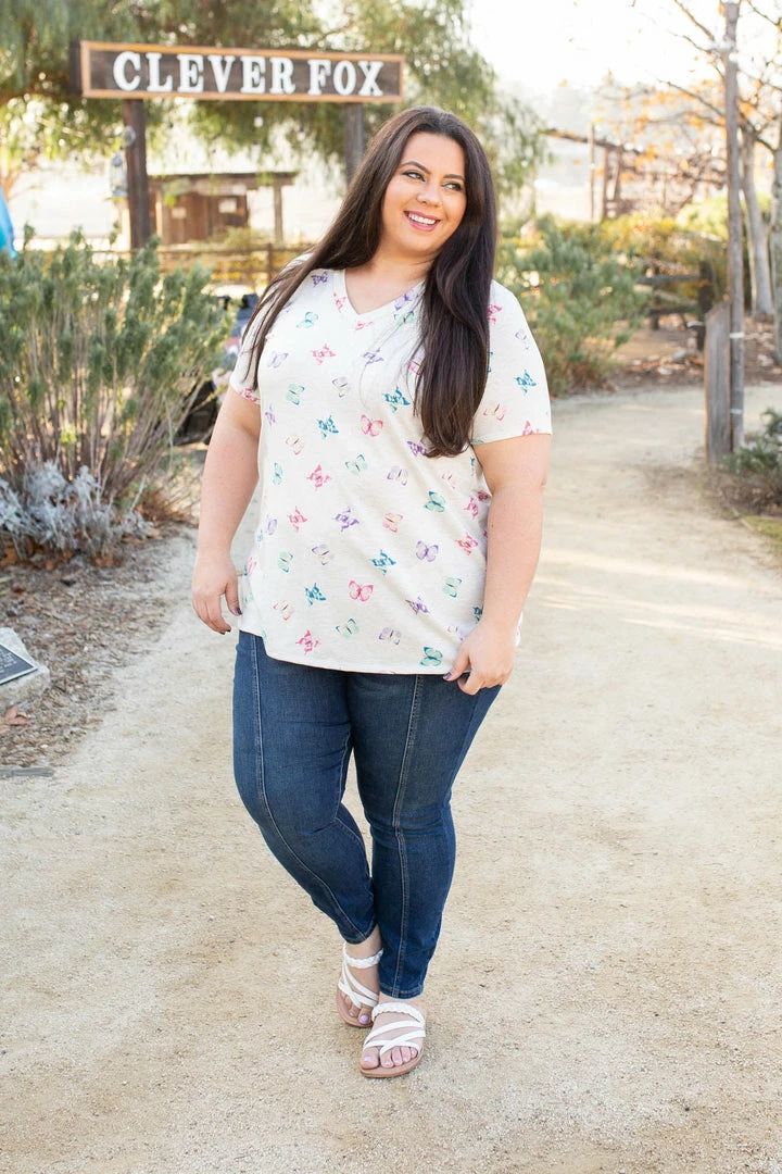 Boutique Simplified Butterfly Kisses Short Sleeve Top 7 Boutique Simplified Butterfly Kisses Short Sleeve Top