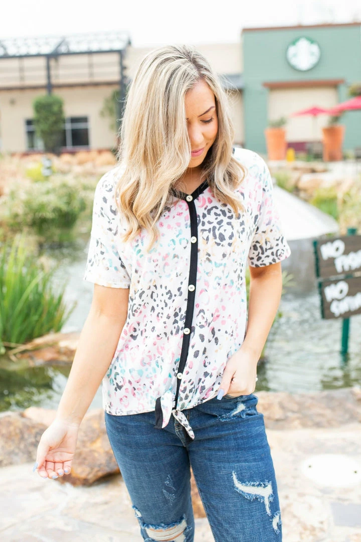 Boutique Simplified Serendipity Front Tie Top 4 Boutique Simplified Serendipity Front Tie Top