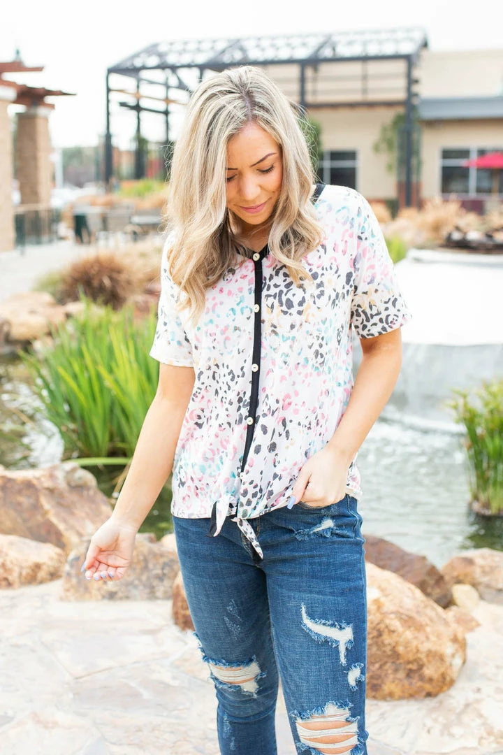 Boutique Simplified Serendipity Front Tie Top 5 Boutique Simplified Serendipity Front Tie Top