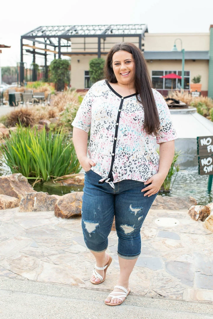 Boutique Simplified Serendipity Front Tie Top 12 Boutique Simplified Serendipity Front Tie Top