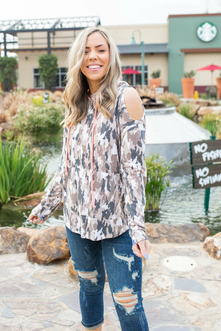 Boutique Simplified Hunting Diva Cold Shoulder Thumbhole Hoodie 6 Boutique Simplified Hunting Diva Cold Shoulder Thumbhole Hoodie