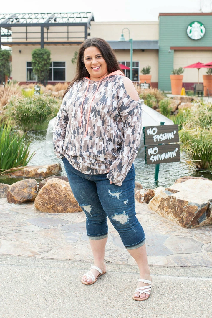 Boutique Simplified Hunting Diva Cold Shoulder Thumbhole Hoodie 9 Boutique Simplified Hunting Diva Cold Shoulder Thumbhole Hoodie