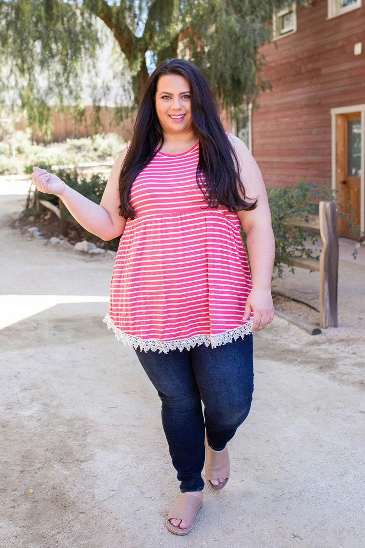 Boutique Simplified Dainty Laced Coral Sleeveless Babydoll 7 Boutique Simplified Dainty Laced Coral Sleeveless Babydoll