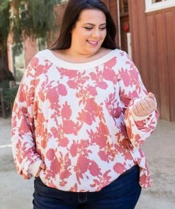 Boutique Simplified Vintage Floral Reversible Pullover
