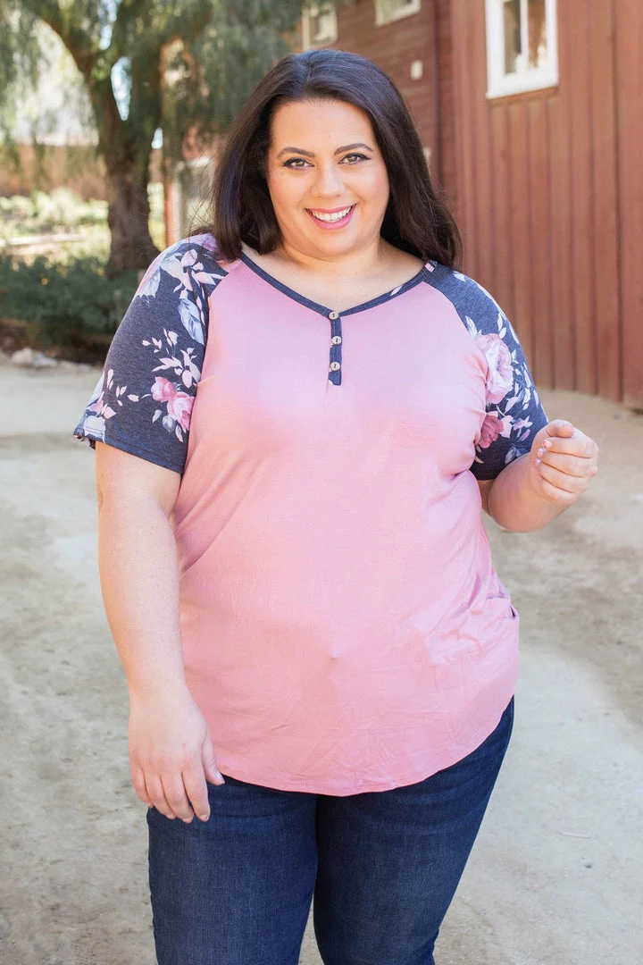 Boutique Simplified Rosey Posey Short Sleeve Raglan 6 Boutique Simplified Rosey Posey Short Sleeve Raglan