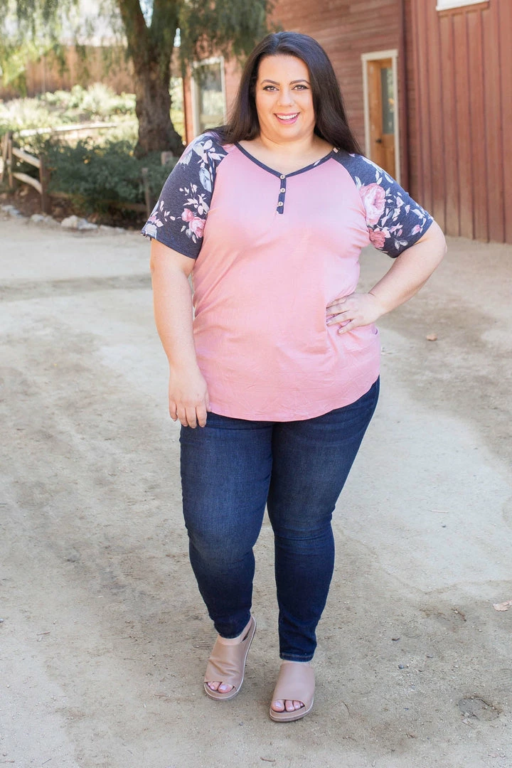 Boutique Simplified Rosey Posey Short Sleeve Raglan 7 Boutique Simplified Rosey Posey Short Sleeve Raglan