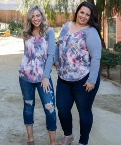 Boutique Simplified Geode Raglan Top