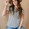 Trendsi Mix It Up Leopard And Striped Tee