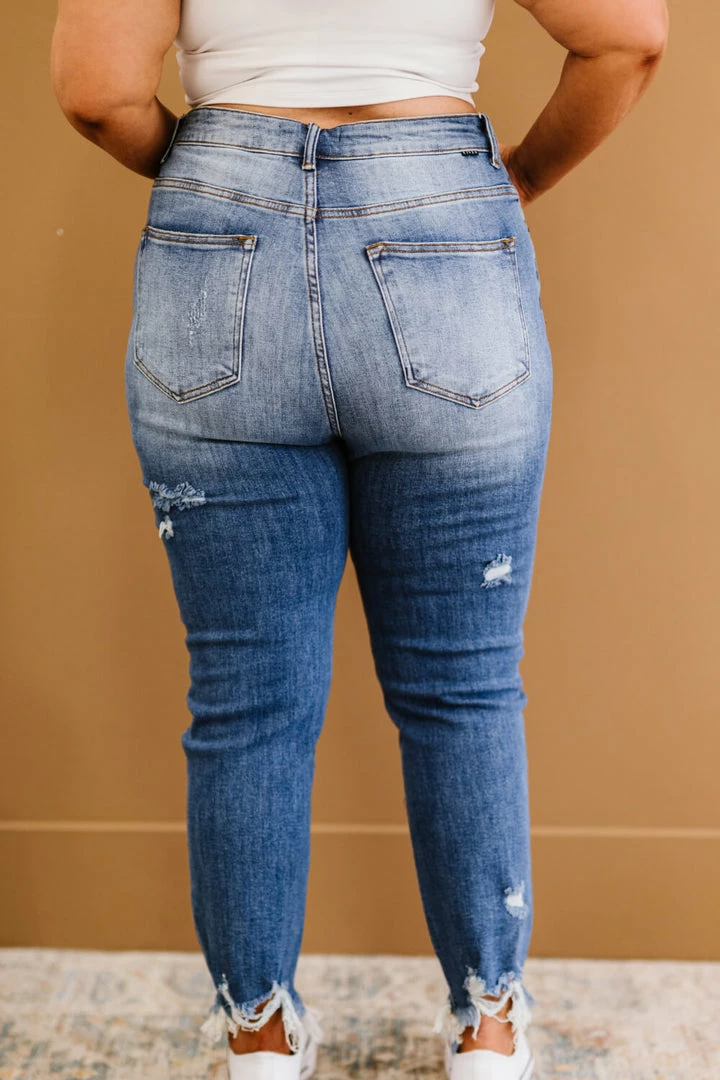 Trendsi Apparel RISEN Simone High Rise Distressed Raw Hem Skinny Jeans 3 Trendsi Apparel RISEN Simone High Rise Distressed Raw Hem Skinny Jeans