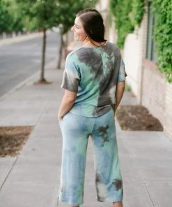 No Ship Drop Ship Arctic Waters Tie Dye Top