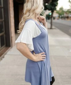 No Ship Drop Ship Life Of The Party Sleeveless Cardigan In Periwinkle