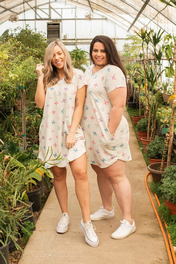 Boutique Simplified Butterfly Kisses Swing Dress 2 Boutique Simplified Butterfly Kisses Swing Dress