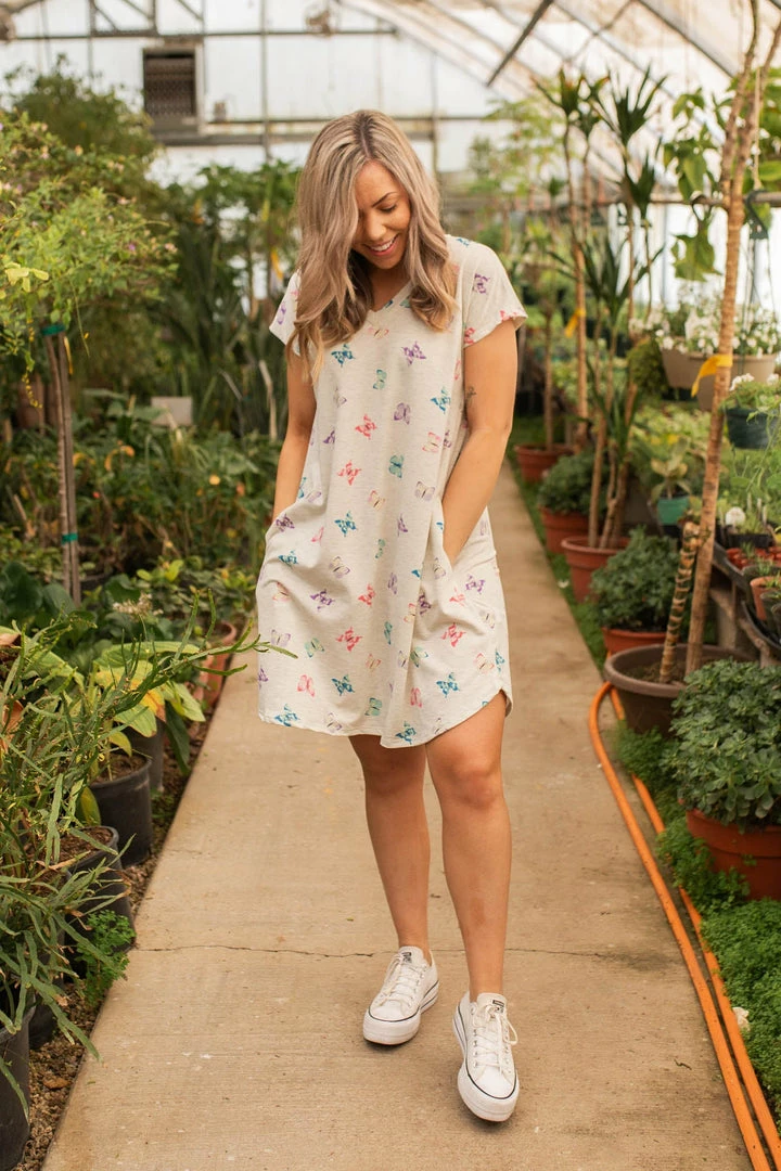 Boutique Simplified Butterfly Kisses Swing Dress 1 Boutique Simplified Butterfly Kisses Swing Dress