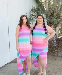 Boutique Simplified Summer Sunset Tulip Maxi Dress 12 Boutique Simplified Summer Sunset Tulip Maxi Dress