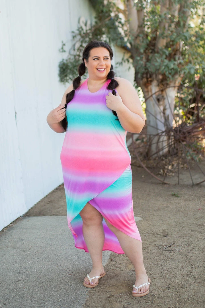 Boutique Simplified Summer Sunset Tulip Maxi Dress 8 Boutique Simplified Summer Sunset Tulip Maxi Dress