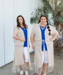 Boutique Simplified On The Fringe Duster Cardigan