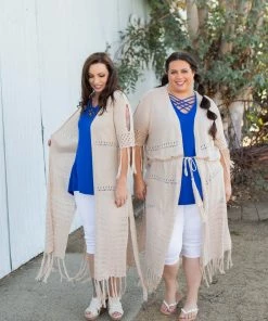 Boutique Simplified On The Fringe Duster Cardigan