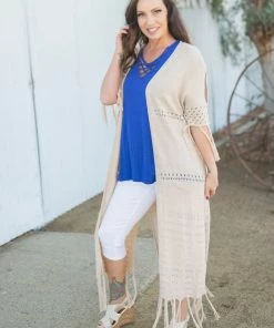 Boutique Simplified On The Fringe Duster Cardigan
