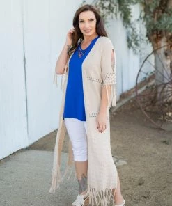 Boutique Simplified On The Fringe Duster Cardigan