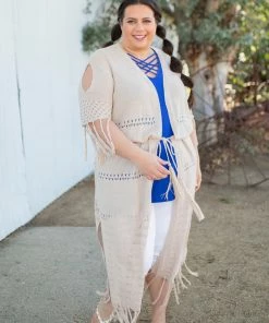 Boutique Simplified On The Fringe Duster Cardigan