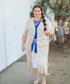 Boutique Simplified On The Fringe Duster Cardigan