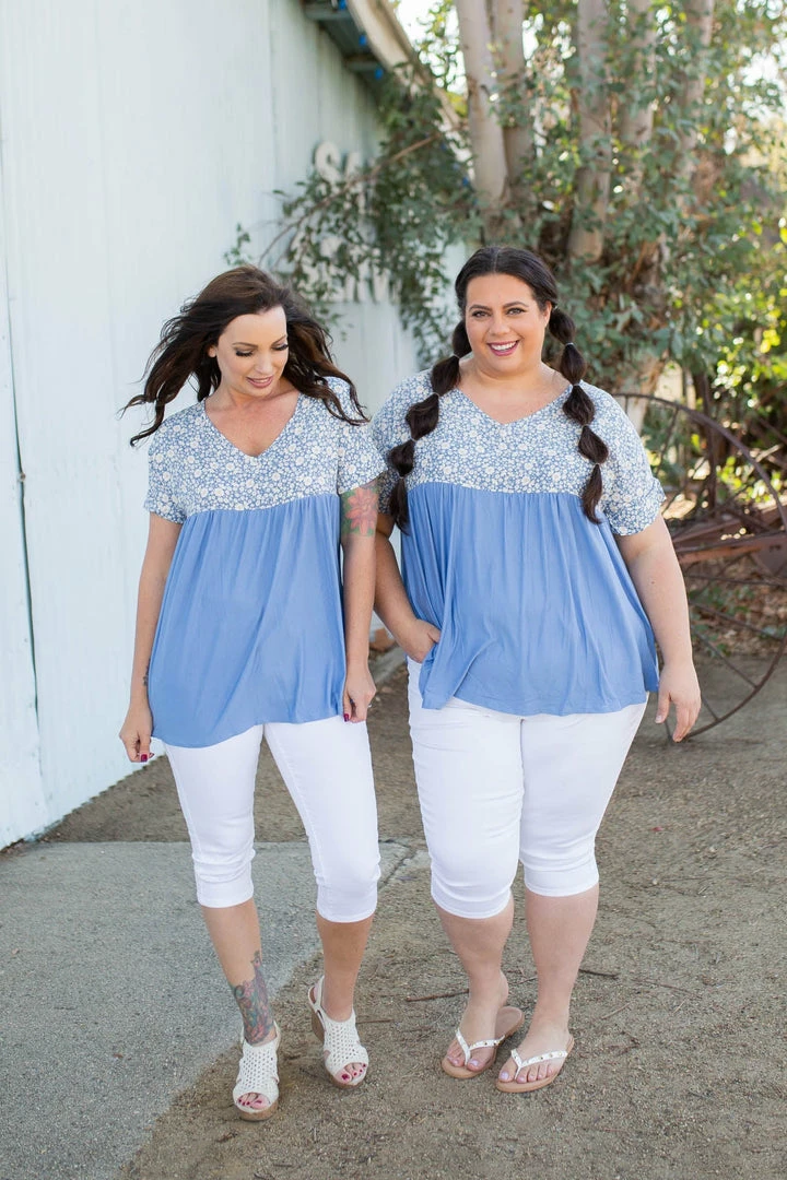 Boutique Simplified Spring Daisy Babydoll Top 3 Boutique Simplified Spring Daisy Babydoll Top