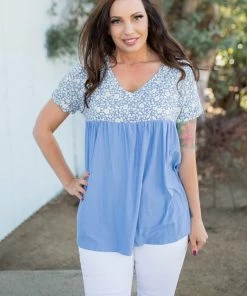 Boutique Simplified Spring Daisy Babydoll Top