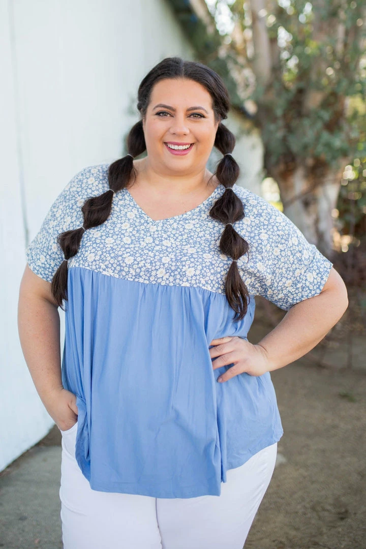 Boutique Simplified Spring Daisy Babydoll Top 1 Boutique Simplified Spring Daisy Babydoll Top