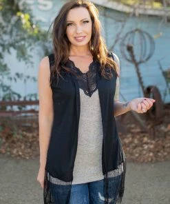 Boutique Simplified Elegantly Laced Vest