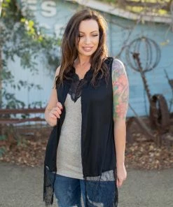 Boutique Simplified Elegantly Laced Vest