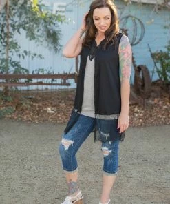 Boutique Simplified Elegantly Laced Vest