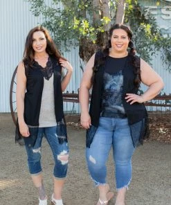 Boutique Simplified Elegantly Laced Vest