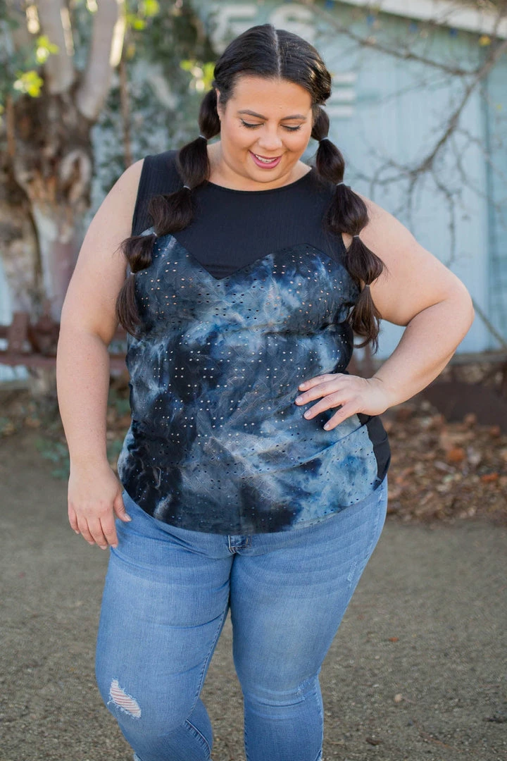 Boutique Simplified Smokey Eyelet Sleeveless Top 6 Boutique Simplified Smokey Eyelet Sleeveless Top