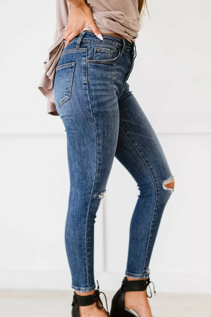 Trendsi RISEN Amber High-Waisted Distressed Skinny Jeans (GHG-1) GHG- Shop Singles 2 Trendsi RISEN Amber High-Waisted Distressed Skinny Jeans (GHG-1) GHG- Shop Singles