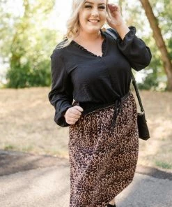 No Ship Drop Ship We See The Magic Pleated Animal Print Midi Skirt