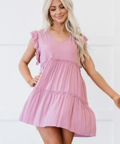 Trendsi Call Me Later Tiered Mini Dress In Light Rose 21 Trendsi Call Me Later Tiered Mini Dress In Light Rose