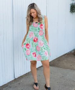Boutique Simplified Mint To Be Swing Dress