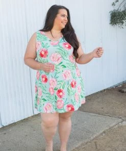 Boutique Simplified Mint To Be Swing Dress