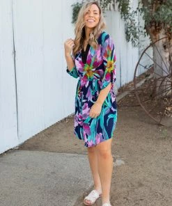 Boutique Simplified Exoticly Sophisticated 3/4 Sleeve Dress