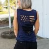 Boutique Simplified Oh Say Can You See Sleeveless Top