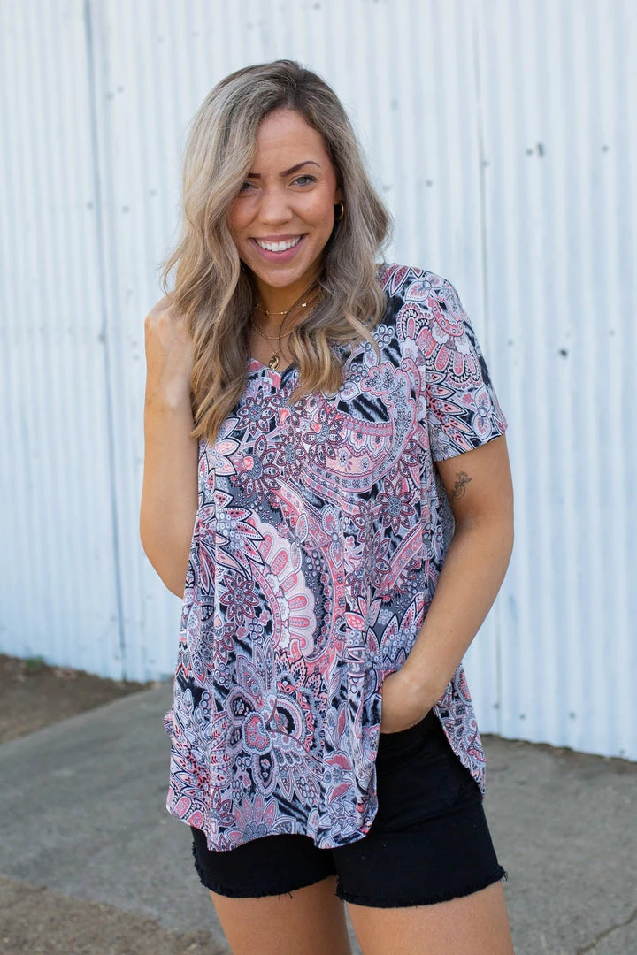 Boutique Simplified Mystery Awaits Short Sleeve Top 1 Boutique Simplified Mystery Awaits Short Sleeve Top