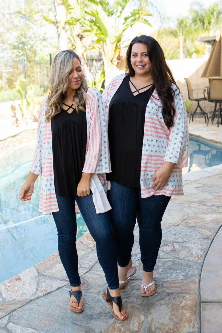 Boutique Simplified United We Stand Kimono Cardigan 3 Boutique Simplified United We Stand Kimono Cardigan