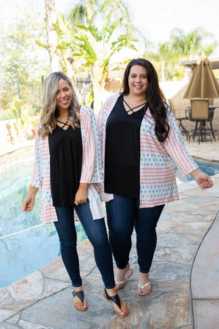 Boutique Simplified United We Stand Kimono Cardigan 4 Boutique Simplified United We Stand Kimono Cardigan