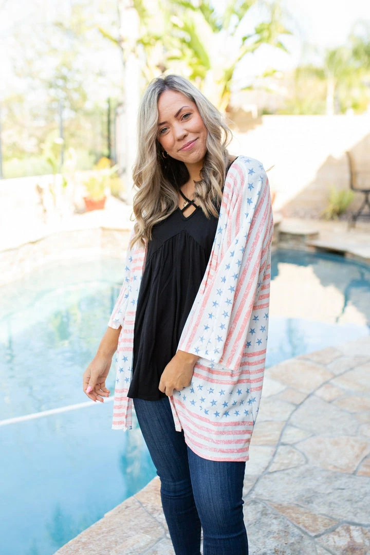 Boutique Simplified United We Stand Kimono Cardigan 6 Boutique Simplified United We Stand Kimono Cardigan